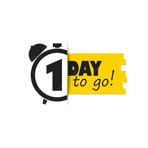 Premium Vector | 1 day to go left countdown isolated flat icon Vector ...