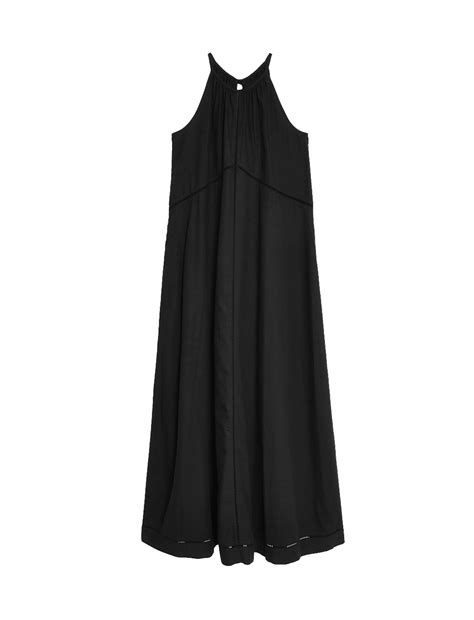 Buy Linen Rich Halter Neck Maxi Shift Dress at Marks & Spencer