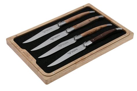 Laguiole en Aubrac Steak Knives 42C99BFIHK Stainless Steel, French Wood ...