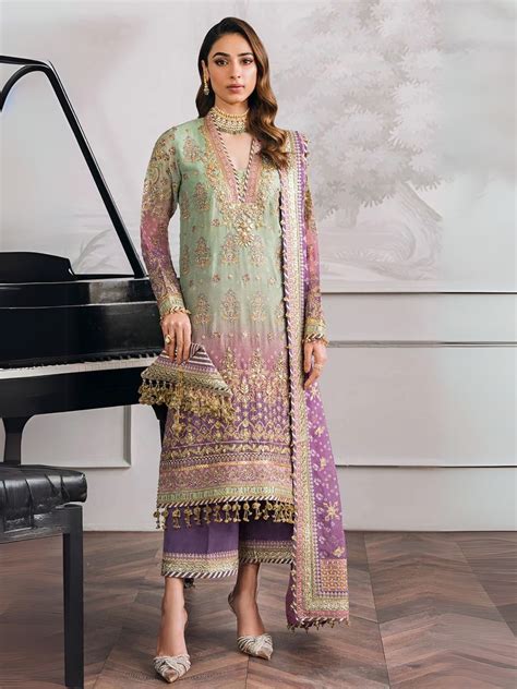 Odette Green Georgette Embroidered Semi-Stitched Kurta Set For Women