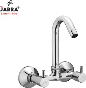 JABRA JB-KN-018-FLRA Flora Brass Hot & Cold Sink Mixer Tap Wall Mounted ...