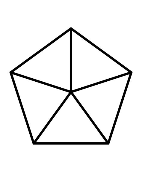 Fractions of 5-sided Polygon | ClipArt ETC