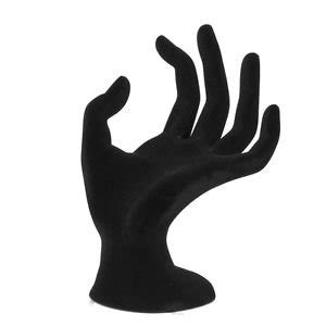 Professional Velvet OK Hand Jewelry Ring Hanging Display Stand Holder ...