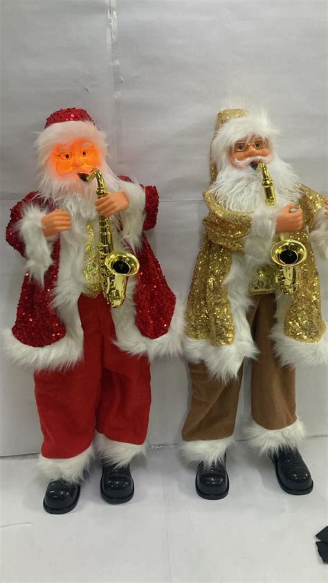Luxury Musical Santa With Movement in Sparkling Sequin Outfit - 3 feet ...
