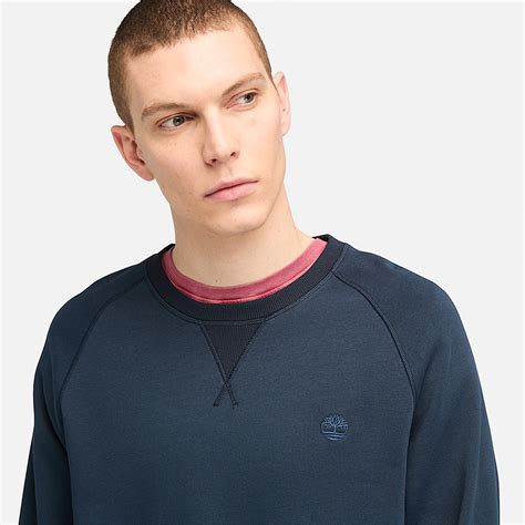 Exeter River Brushed Back Crewneck Sweatshirt for Men in Dark Blue