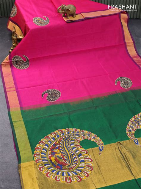 Silk Cotton Kalamkari – Prashanti Sarees