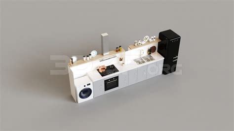 3DS Max Kitchen Model 的图像结果