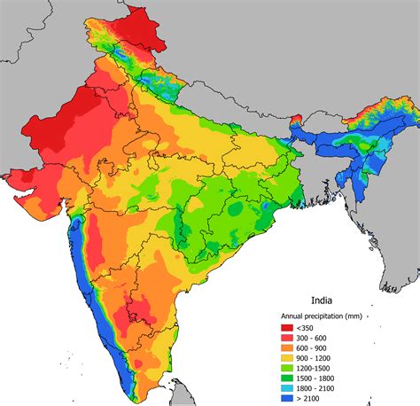 Distribution Of Rainfall In India