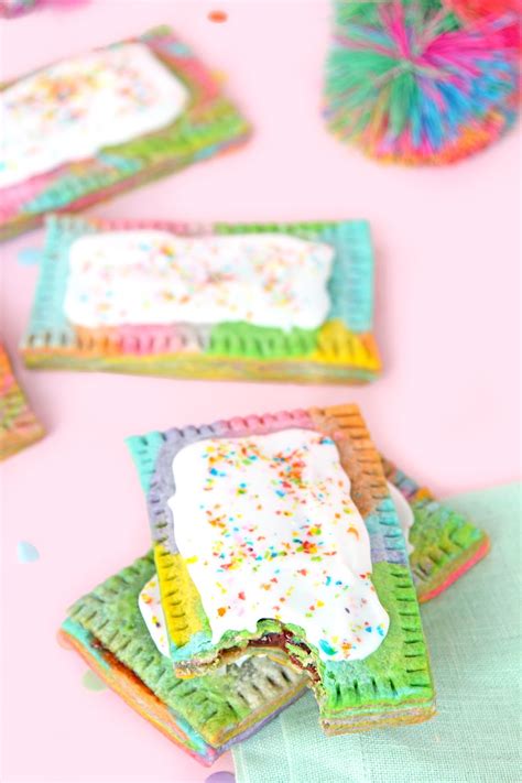 Rainbow Marbled Pop Tart Recipe - Aww Sam