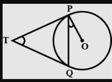 (a) Two tangents TP and TQ are drawn to a circle with centre O from an ...