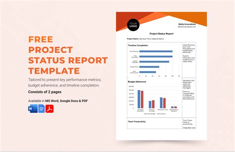 Free Project Management Report Templates to Edit Online and Print