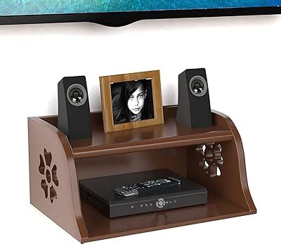 FABULO Wooden Set Top Box Wall Shelf / Stand- Wood Multipurpose Holder ...