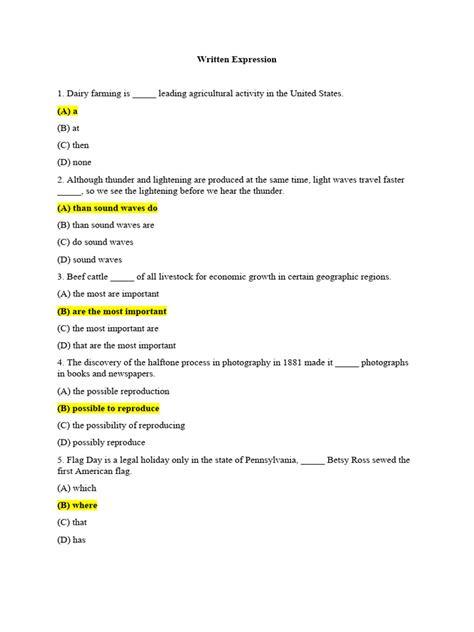 Image result for Written Test Example