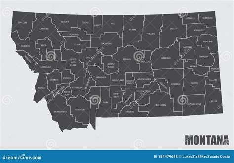 Printable Montana County Map