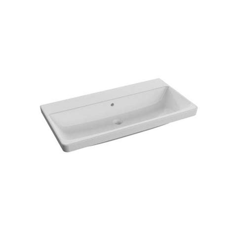 White Rectangle Counter Top Standard Basin – Decure.in