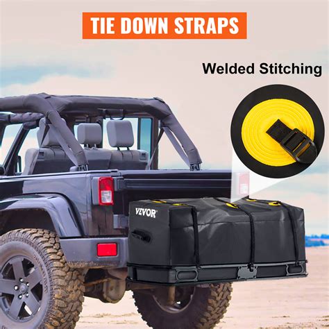 VEVOR Hitch Cargo Carrier Bag, Waterproof 840D PVC, 59"x24"x24" (20 Cubic Feet), Heavy Duty ...