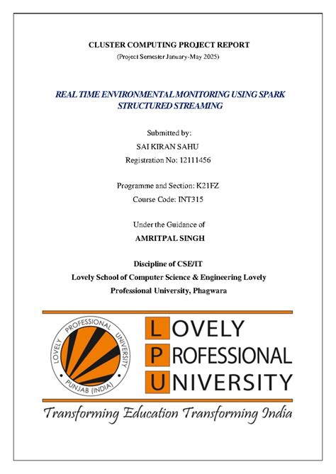 INT315 Project Report: Real-Time Environmental Monitoring with Spark ...