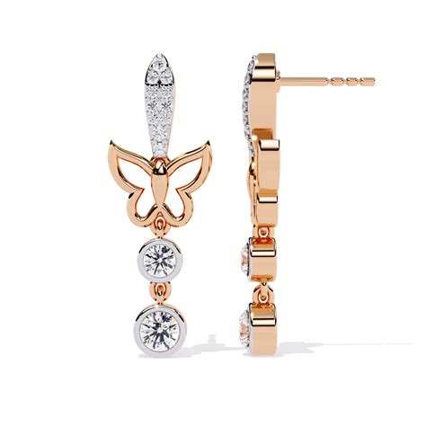 Butterfly Waltz Lab-Grown Diamond Earrings – Dainty Gold Sparkle ...