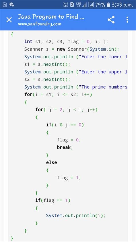 write a program in Java to calculate and display 50 simultaneous 'prime ...