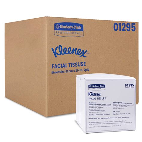 Kleenex® 2 ply Facial Tissue Cube Box, 60 Packs, 100 Pulls/Pack (Total ...