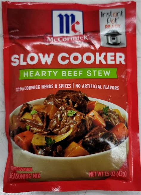 Amazon.com : McCormick Slow Cookers Hearty Beef Stew Seasoning, 1.5 ...