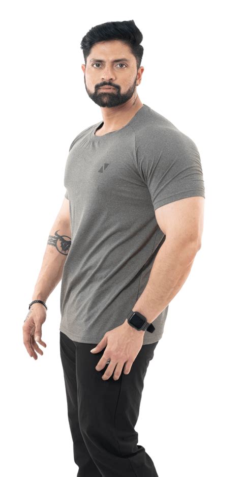 Raglan Sleeve T shirt for Men - Brown Melange Fabric -Ultimate Comfort ...