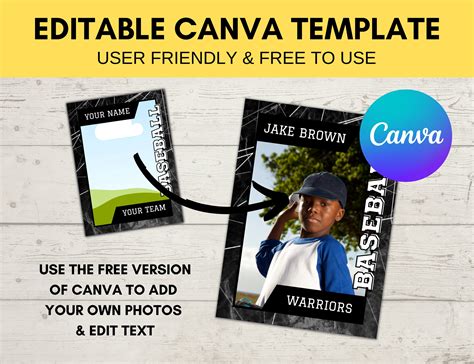 Baseball Card Editable Template 的图像结果