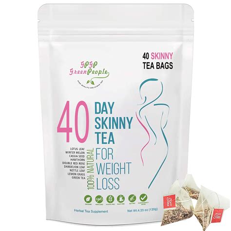 Skinny Boost 40 Day Detox Tea - Herbal Detox with Green Tea for Weight, Metabolism, Energy ...