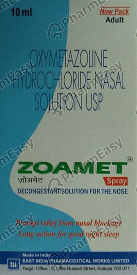 Buy Zoamet 0.05 %W/V Nasal Spray (10) Online at Flat 15% OFF | PharmEasy