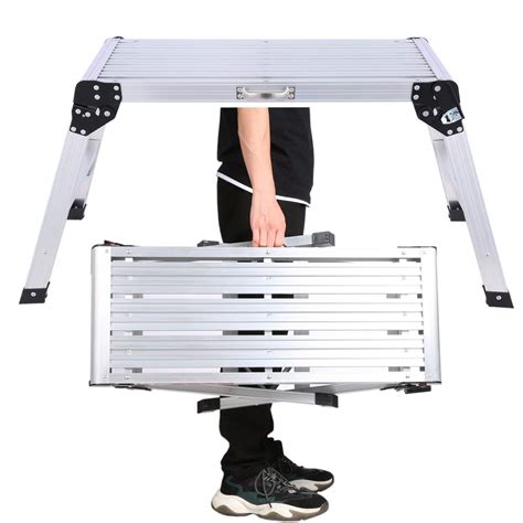 Buy Work Platform Large 30 inch Folding Aluminum Step Ladder with ...