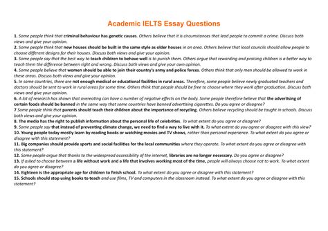 -Academic Essay Recent topics - Academic IELTS Essay Questions Some ...