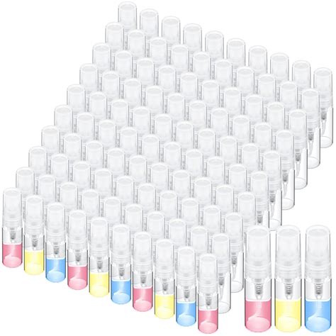 Amazon.com: Lallisa 100 Pcs 3ml Mini Spray Bottles Clear Glass Perfume ...