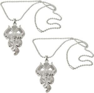 Airtick Set Of 2 Silver Mahadev Lord Shiva Bolenath Trishul With Damru ...