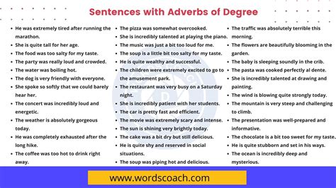 100+ Sentences with Adverbs of Degree in English - Word Coach