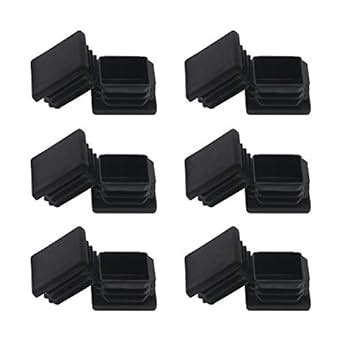 ZG 2" Square Plastic Plug, 12 Pack, Black, 2" OD, 0.039" - 0.118" Wall ...