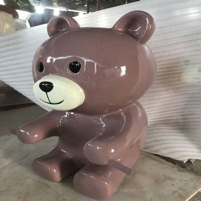 茂名玻璃钢小熊雕塑 商城卡通动物雕塑玩具摆设价格 - 推发网