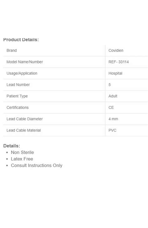 ECG ACCESSORIES - 5 Lead ECG Cable Trader - Retailer from Surat
