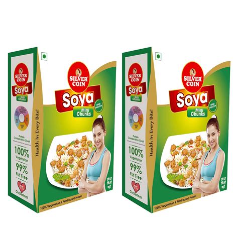 Silver Coin Soya Mini Chunks 200gm (pack of 2) : Amazon.in: Grocery ...