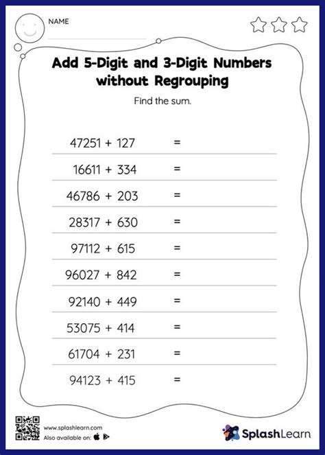 Image result for Five-Digit Addition Worksheet