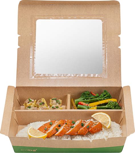 Amazon.com: Restaurantware Paper Bento Box 100 Count 78 Ounces Paper ...