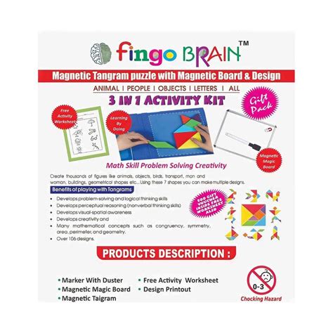 Buy 3 in 1 Magnetic Tangram Puzzle Board (3-8 Years) on Snooplay India