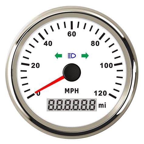 85mm GPS Speedometer 0-120KM/H 200kmh 0-120MPH 200MPH Left Right With Red Backlight For Ship Car ...