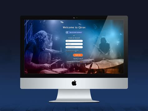 Qtrax Welcome Page on Behance