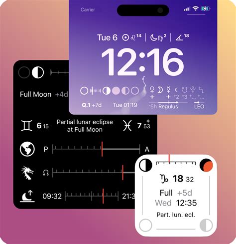 Current Moon phase and cycle widgets for your Lock Screen and Home Screen