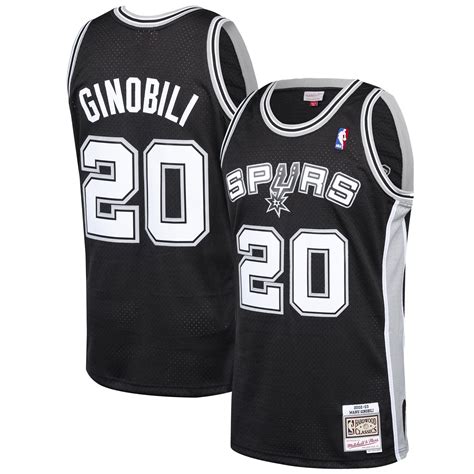 San Antonio Spurs Mitchell and Ness Hardwood Classics Road Swingman ...