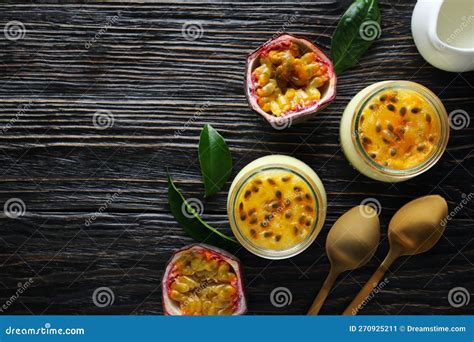 Concept of Delicious Food - Passion Fruit Mousse Stock Image - Image of ...