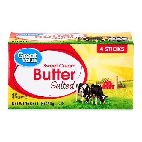 Great Value Sweet Cream Salted Butter, 16 oz - Walmart Business Supplies