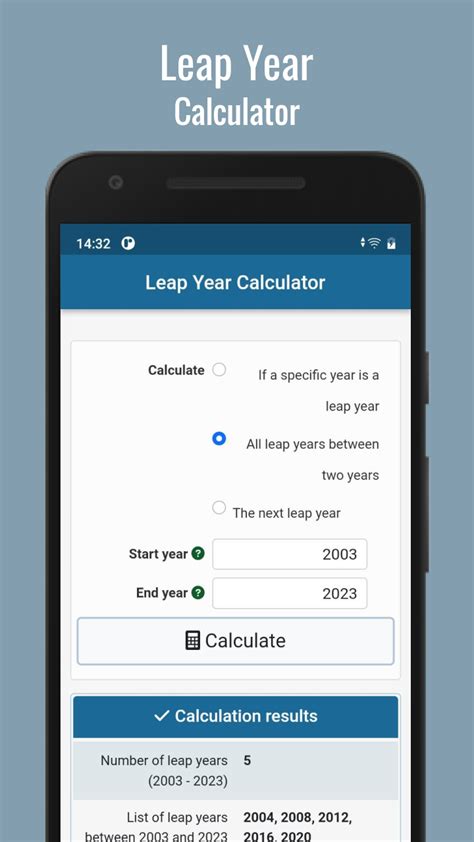 Leap Year Calculator - App on Amazon Appstore