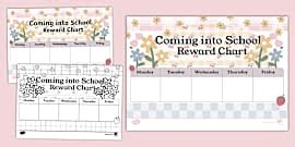 School Attendance Reward Chart - Twinkl