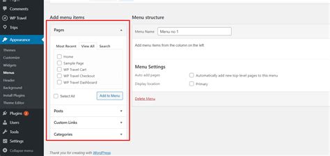 Image result for WordPress Navigation Menu